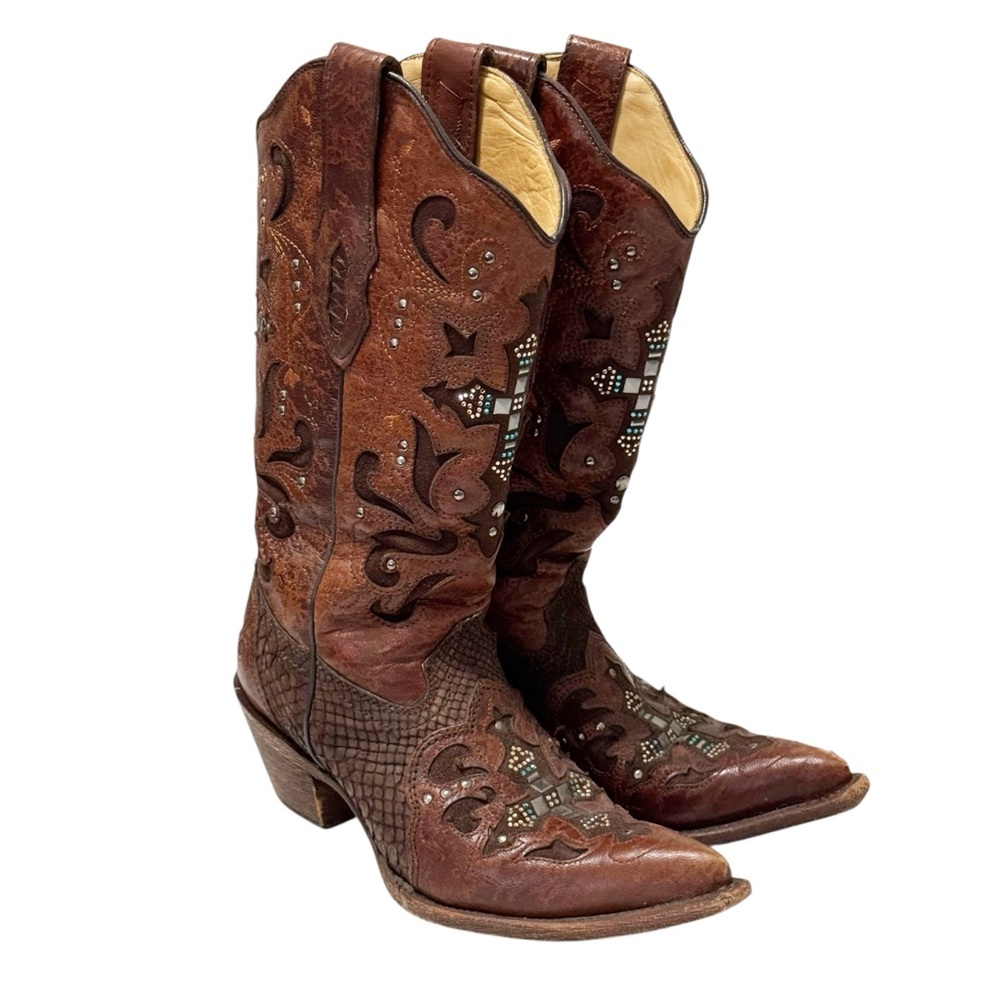 Corral Python Crystal Cross Boot 6.5 - Picture 14 of 14